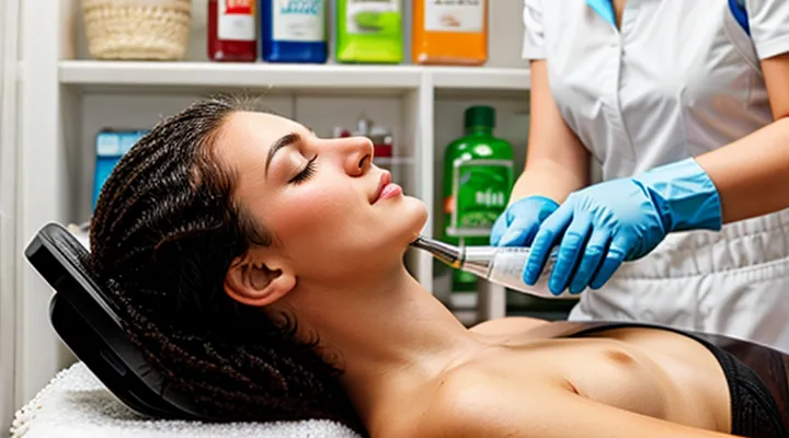 How is lice removal with vinegar performed