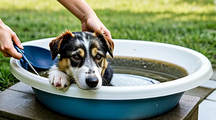 How many days after treatment for fleas and ticks can a dog be bathed?