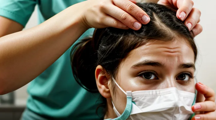 How many days does it take for lice to appear after contact with an infected individual?