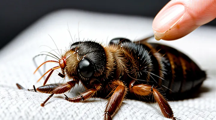 How should a flea bite on a human body be treated?