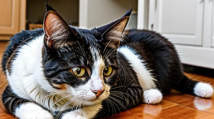 How should a tick be properly removed from a cat?