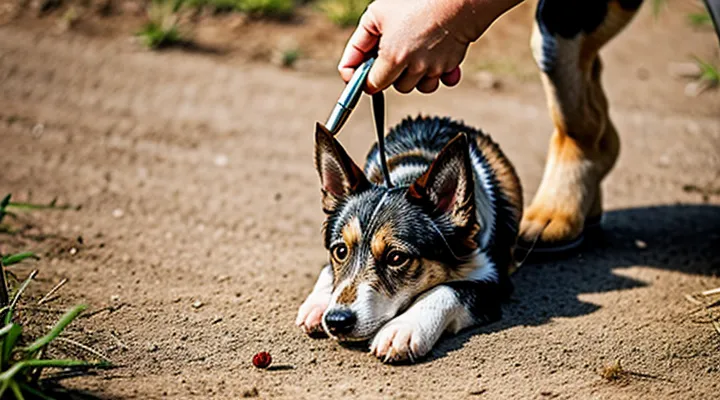 How should a tick be removed from a dog after it has fully fed?