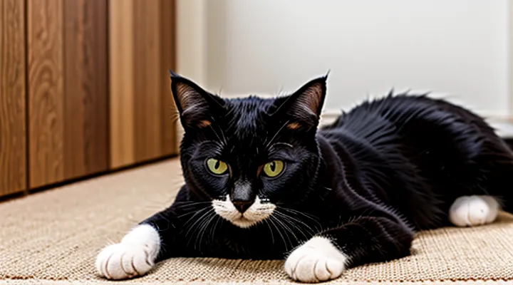 How should flea treatment be correctly applied to a cat?
