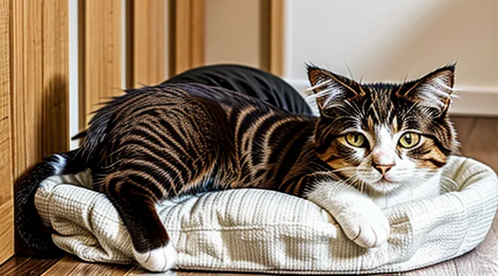 How should I treat cat bedding for fleas at home?