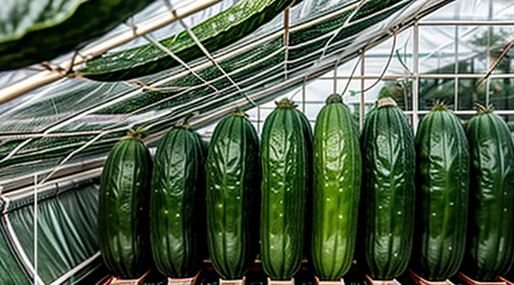 How should spider mites be treated on cucumbers in a polycarbonate greenhouse?