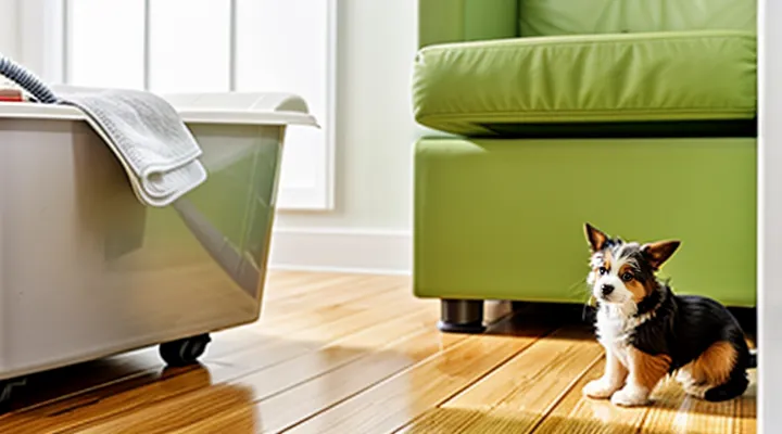 How should the floor be properly cleaned to eliminate fleas?