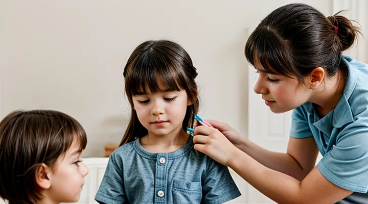 How should you act when lice appear on a child?