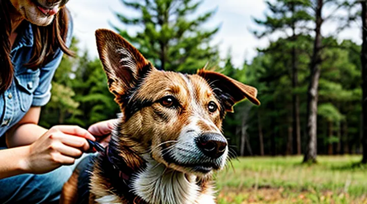 How should you care for a tick bite site on a dog?