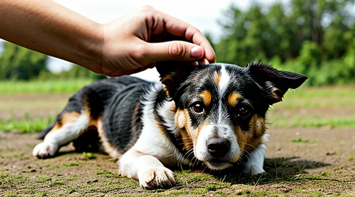 How to act when a tick is found on a dog?