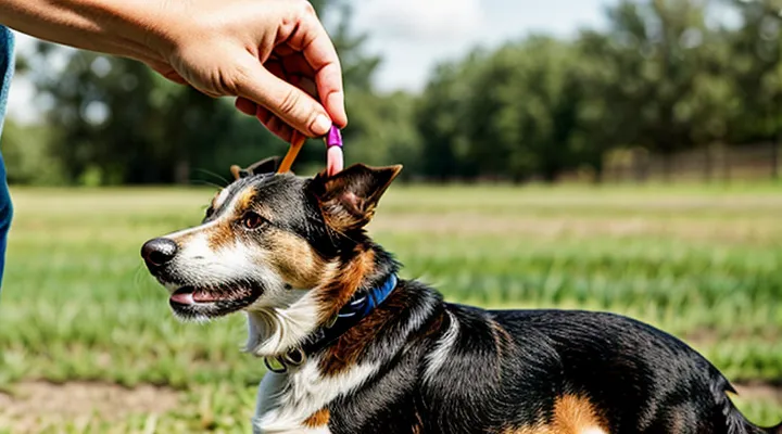 How to correctly apply flea and tick drops to a dog's neck?