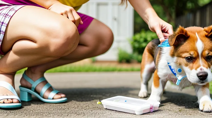 How to correctly apply flea drops to a dog?