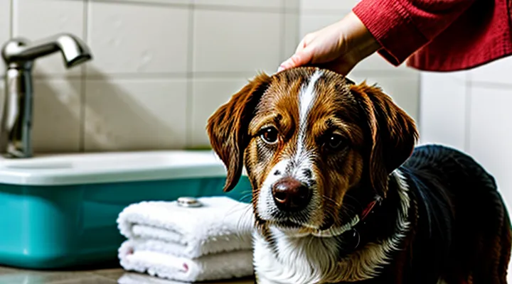 How to correctly bathe a dog to remove fleas?