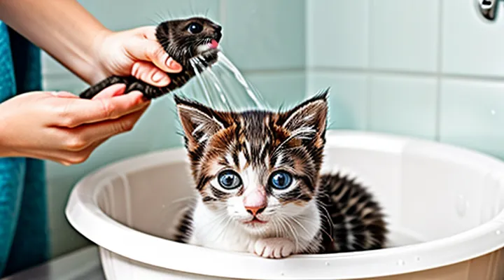 How to properly wash a kitten for fleas at home?