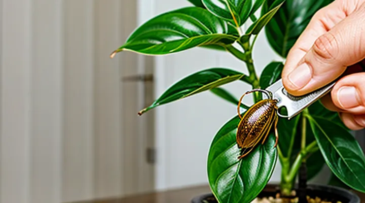 How to remove a tick from a ficus plant?