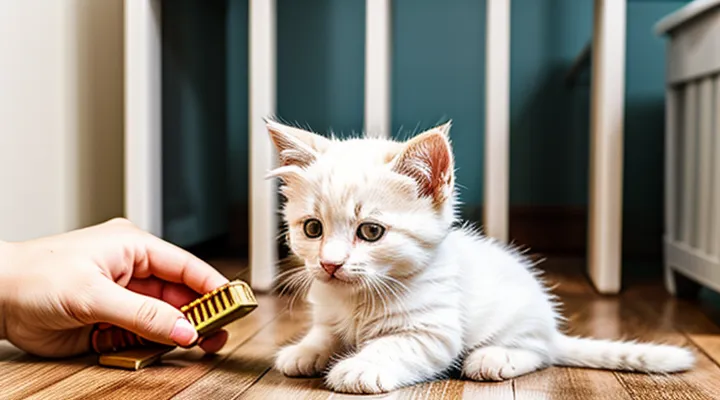 How to treat a kitten for fleas at home?