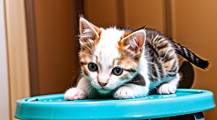 How to treat a kitten for fleas in the first month of life?