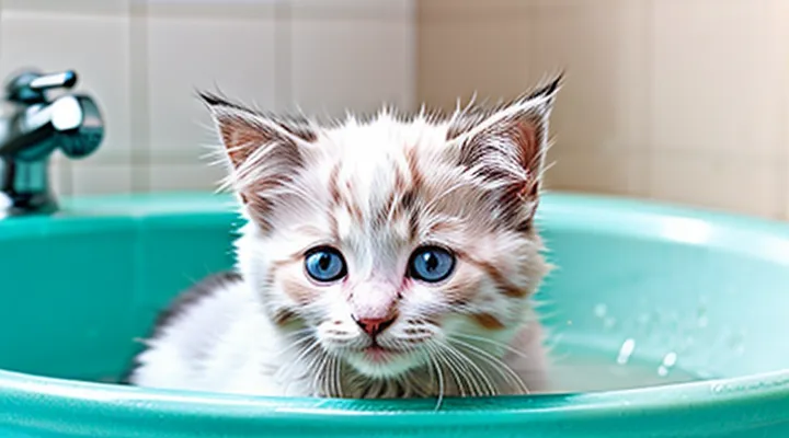 How to wash a kitten with flea shampoo?