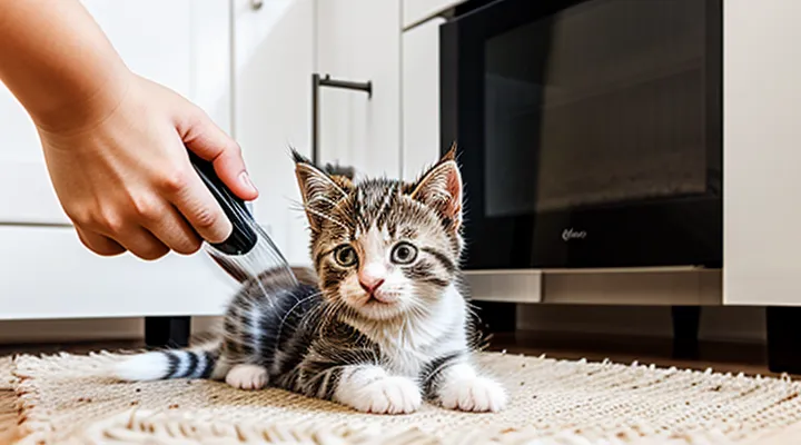 What are proven methods to completely eradicate fleas from a kitten at home?