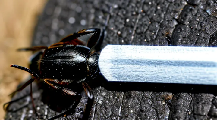 What are the identifying features of a black tick?