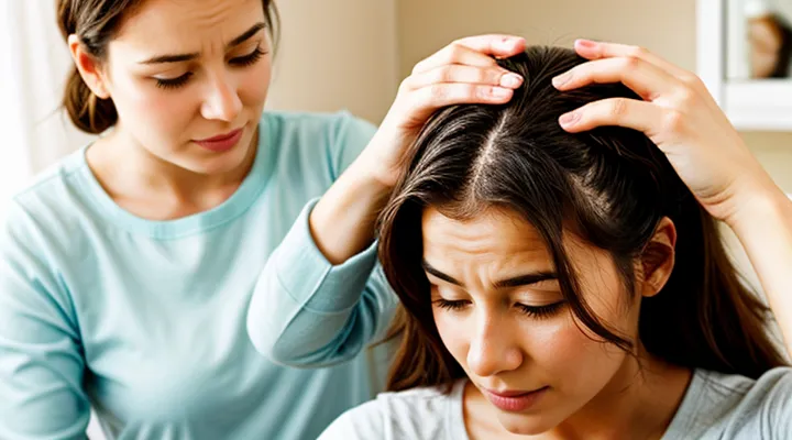 What are the signs of lice on an adult's head?