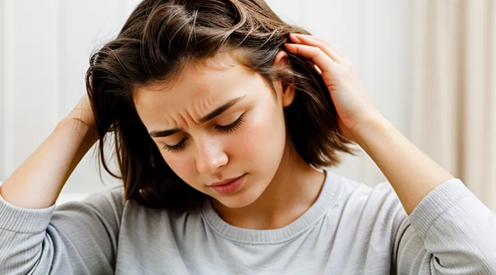 What are the symptoms of head lice in women?