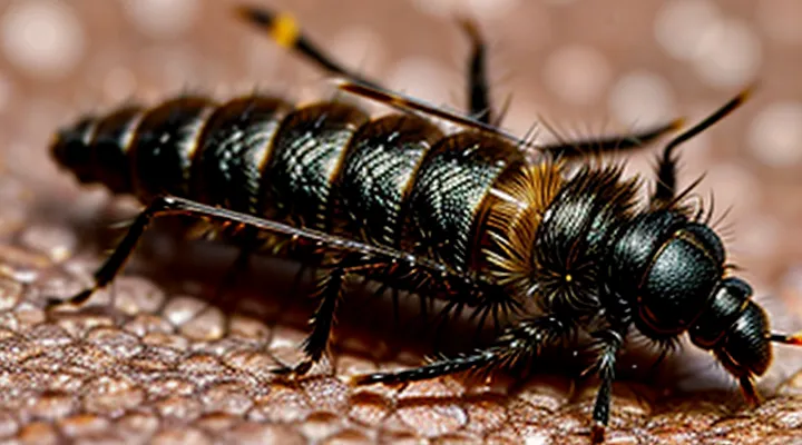 What do flea larvae look like?