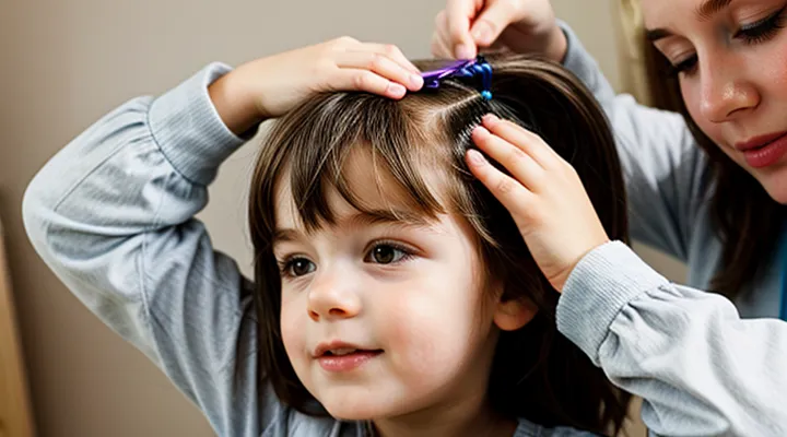What do lice and nits look like on a child's head