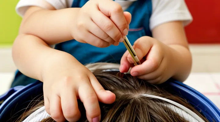 What do lice look like on a child's head?