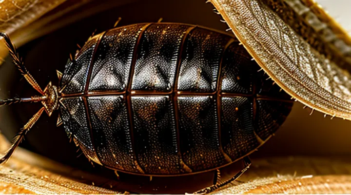 What does a bedbug's chitinous shell look like?