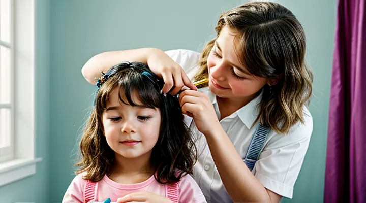 What does a dream about lice in a child's hair mean?