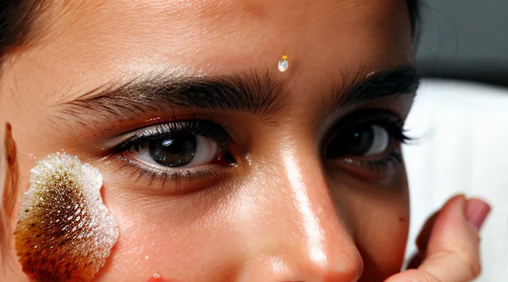 What does a skin mite look like on the face?