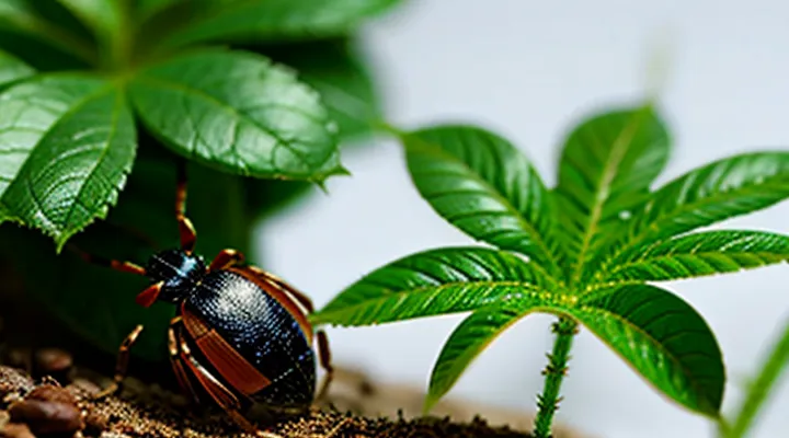 What does a tick on plants look like?