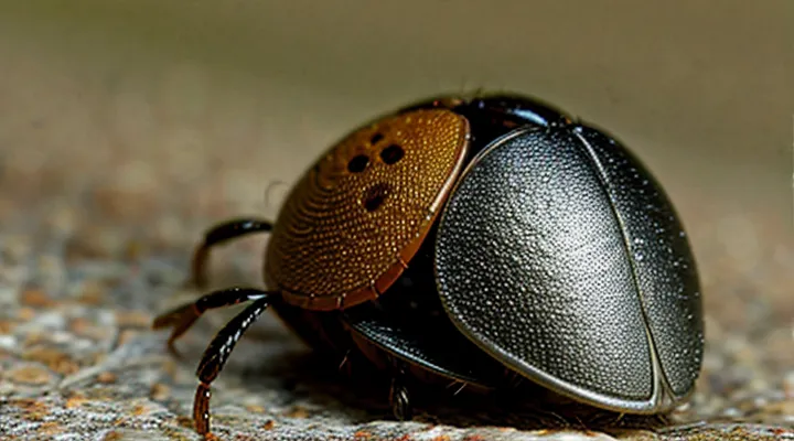 What does a tick's head look like under the skin?