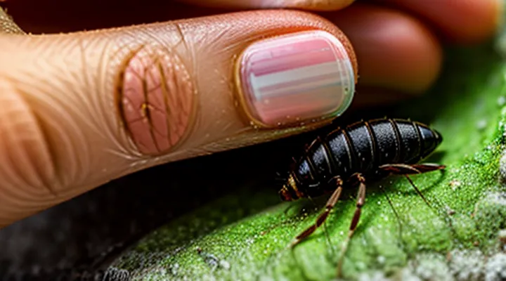 What does the wound look like after a tick bite in humans?
