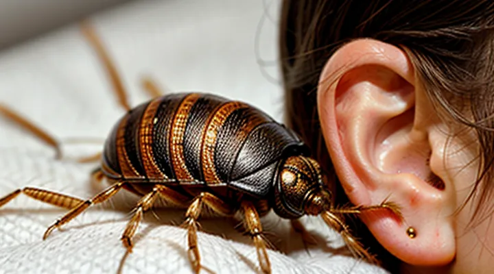 What happens if a bedbug crawls into the ear?