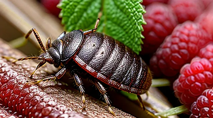 What is the proper name for a bedbug found on raspberry?