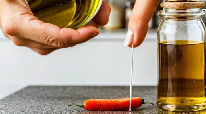 What is the proper technique for removing a tick from a person with vegetable oil, including the correct direction of rotation?