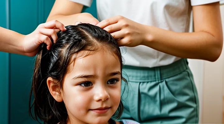 What is the proper way to treat the head for lice?