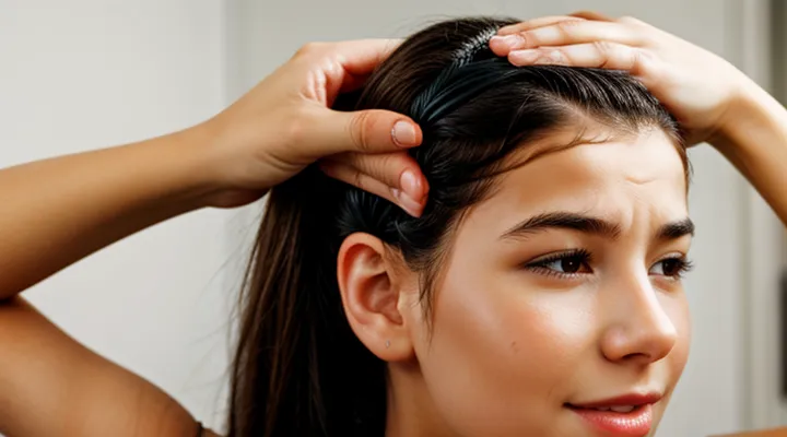 What parasites can be on the head besides lice?