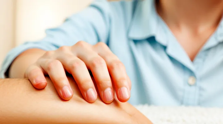 What should be applied to a flea bite on a person?