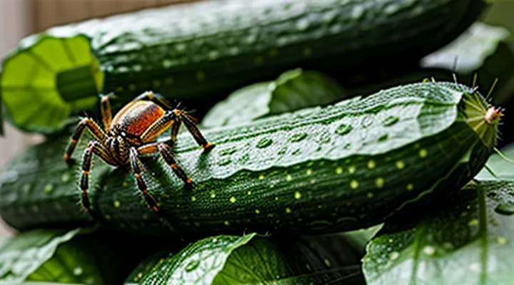 What should be done about spider mites on cucumbers?