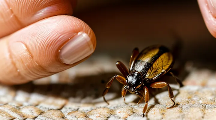 What should be done after removing a tick from a human?