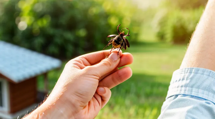 What should be done after removing a tick from a person at home?