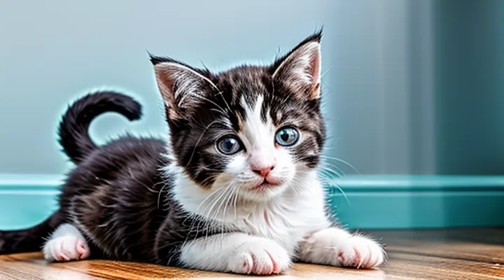 What should be done if a kitten has fleas at home?