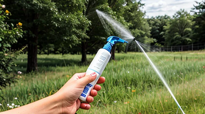 What should be used to spray an area for tick control on your own?