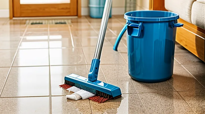 What should be used to wash floors for fleas at home?