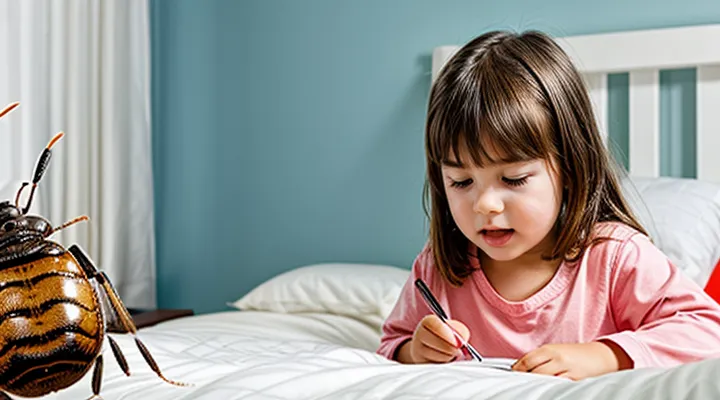 What should I do if a child is bitten by bedbugs?
