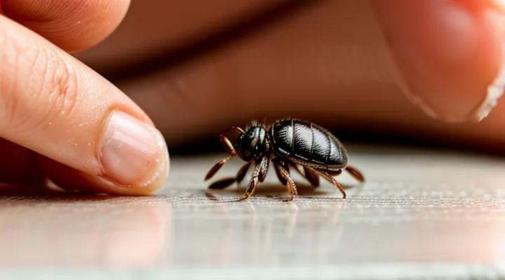 What should I do if a tick remains embedded in a person?