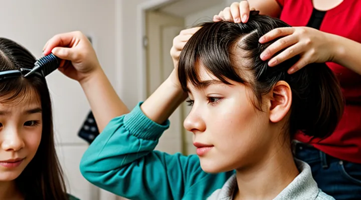 What should you do if lice appear on the head?
