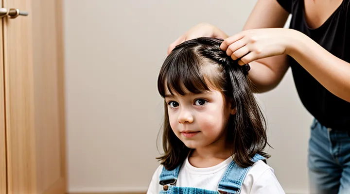 What steps should be taken for a child with lice?